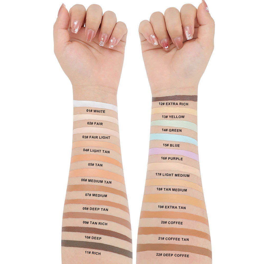 22-Shade Concealer Gel High Coverage Acne Marks Dark Circles Waterproof