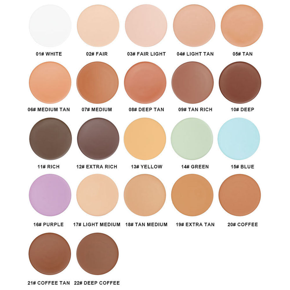 22-Shade Concealer Gel High Coverage Acne Marks Dark Circles Waterproof