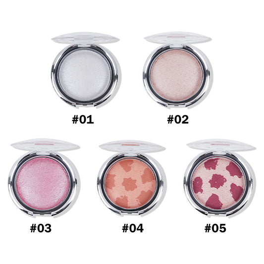 5-Color Cream Highlighter Contour Shimmer Natural Radiance Brighten Waterproof