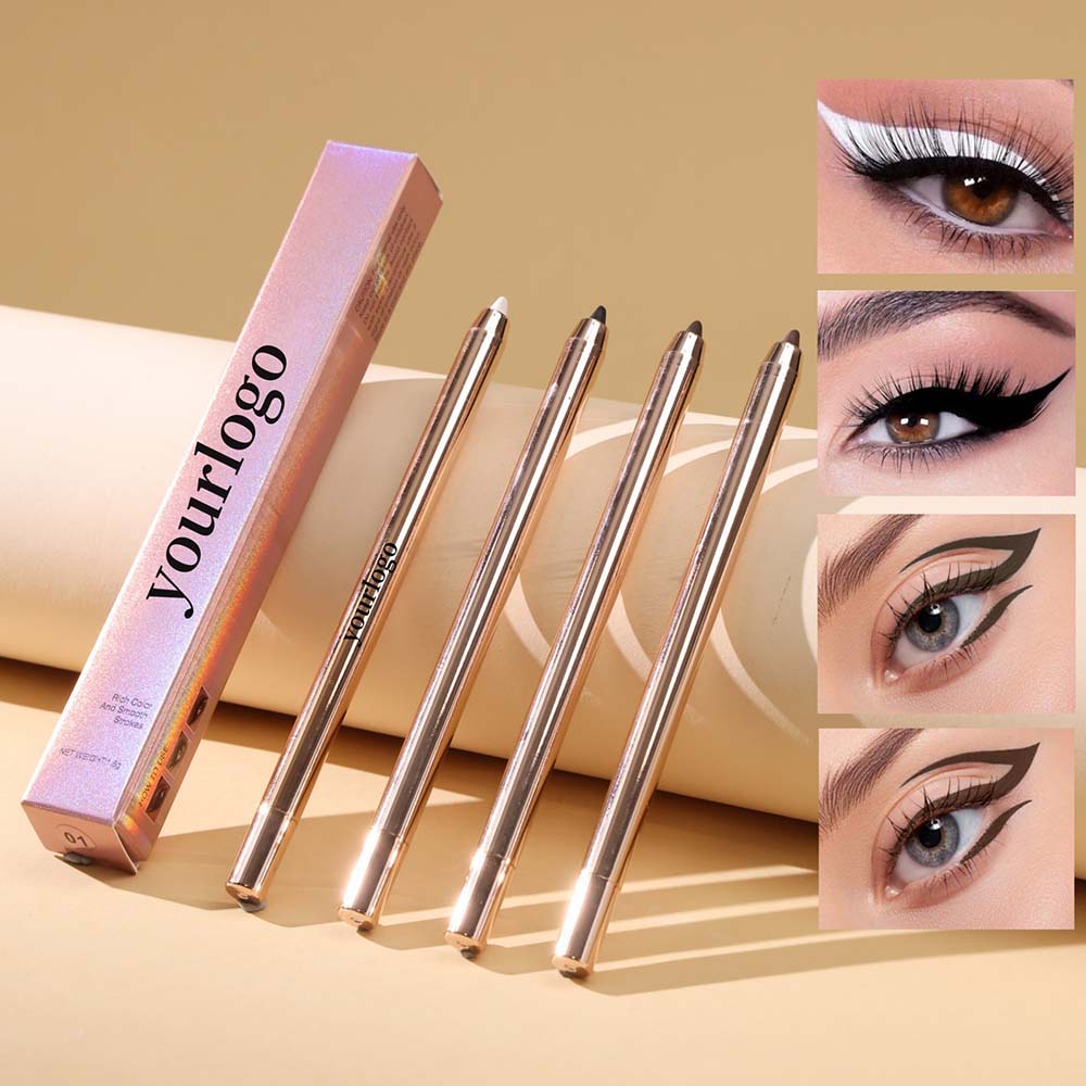 4 Color Matte Eyeliner Gel Sharpener Eye Line Pen Waterproof Long-Lasting