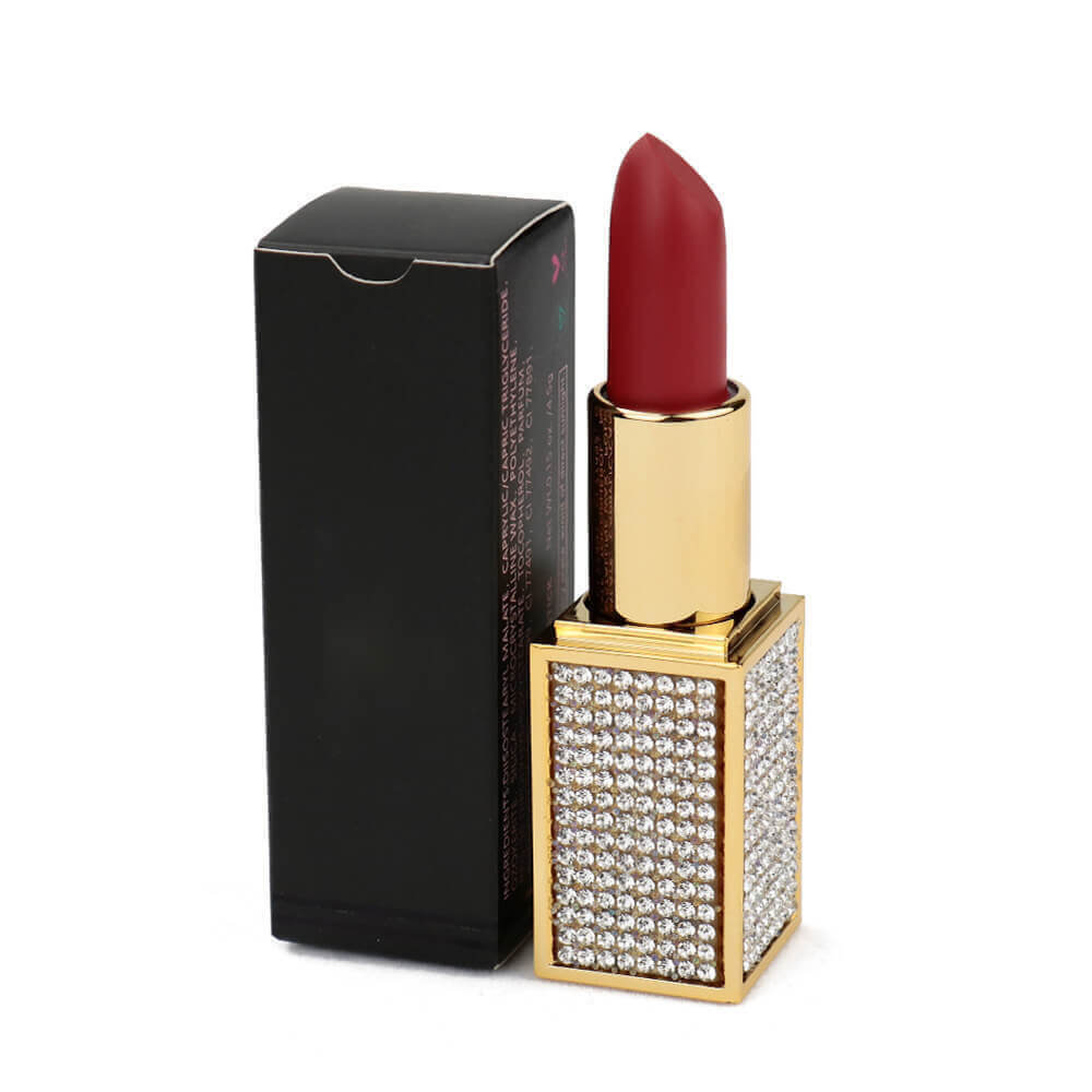 14 color matte lipstick diamond tube creamy moisturizing