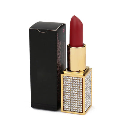 14 color matte lipstick diamond tube creamy moisturizing