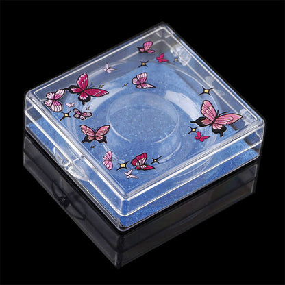 12 color butterfly eyelash packaging box square new lash storage box
