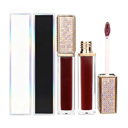 40 Color Nude Lip Gloss Long Lasting Lip Glaze Waterproof Sweet Scents Diamond Tube