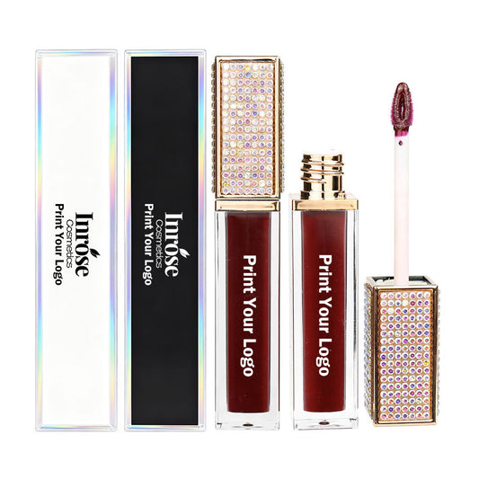 40 Color Nude Lip Gloss Long Lasting Lip Glaze Waterproof Sweet Scents Diamond Tube