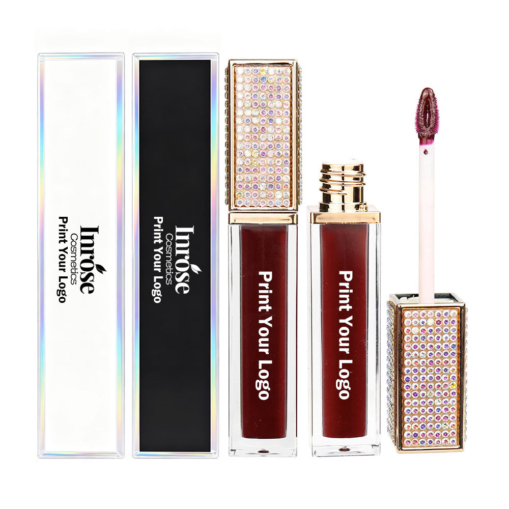 40 Color Nude Lip Gloss Long Lasting Lip Glaze Waterproof Sweet Scents Diamond Tube