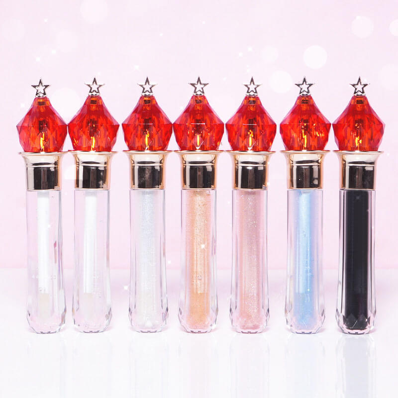7 color lip gloss clear shimmer black moisturizing vegan diamond lipgloss