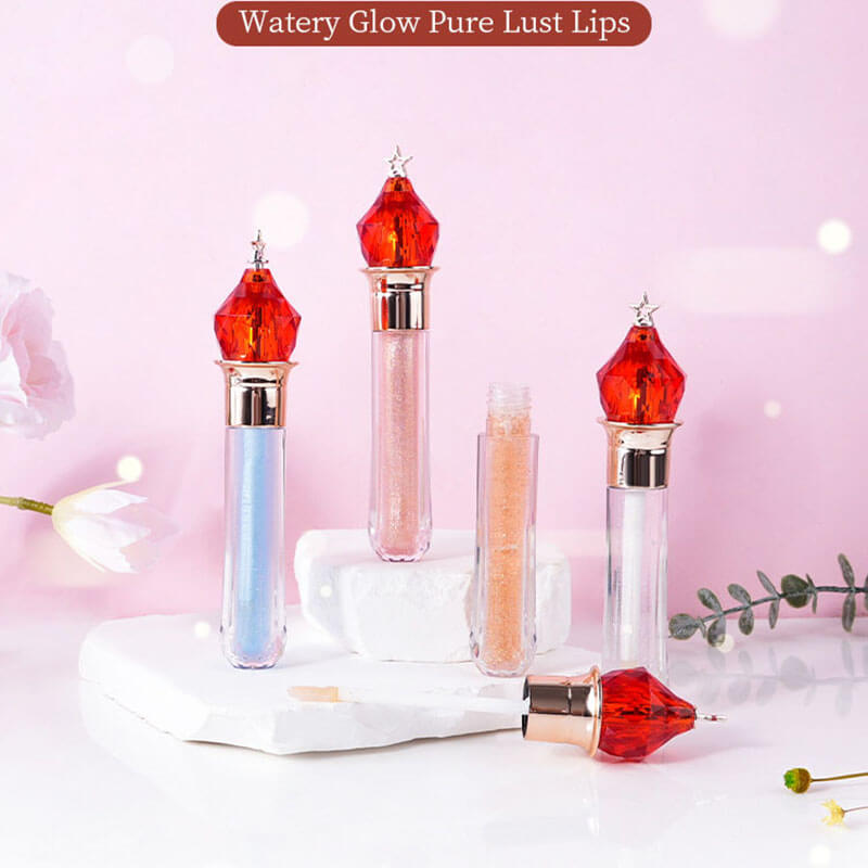 7 color lip gloss clear shimmer black moisturizing vegan diamond lipgloss