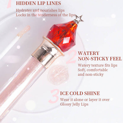 7 color lip gloss clear shimmer black moisturizing vegan diamond lipgloss