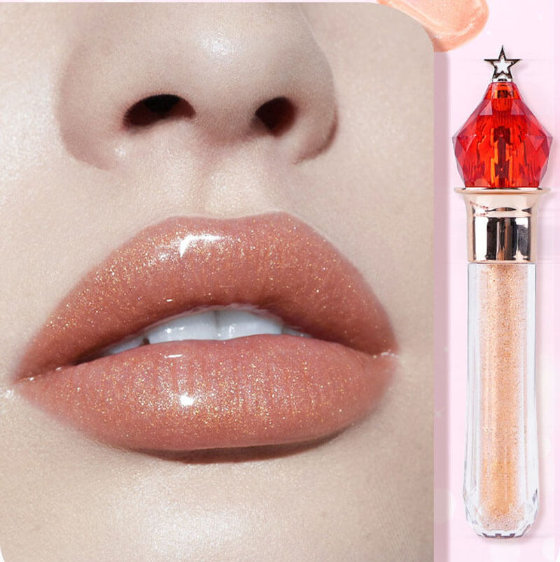 7 color lip gloss clear shimmer black moisturizing vegan diamond lipgloss