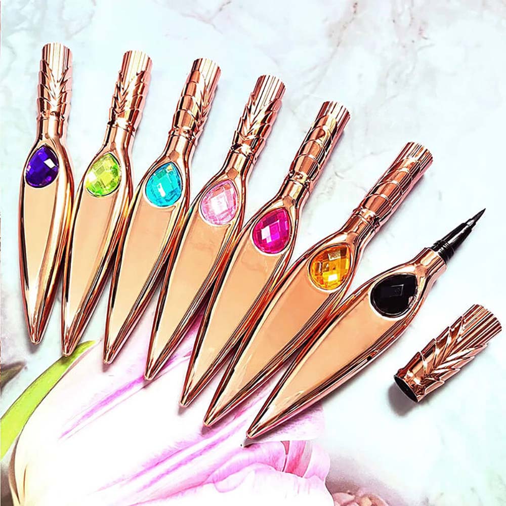 7 Color Liquid Eyeliner Waterproof Dry-Quick Diamond Eye Line Private Label
