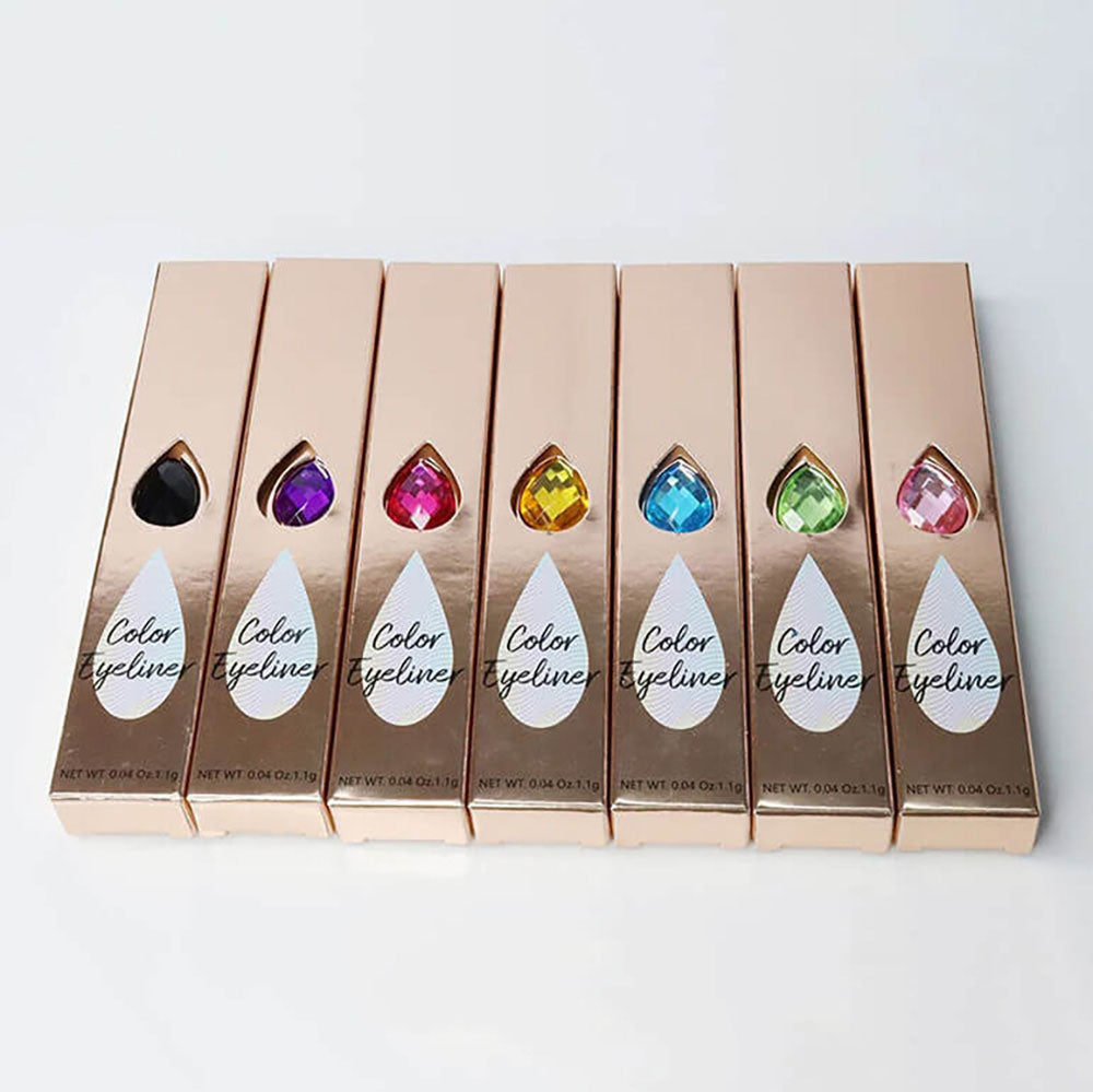7 Color Liquid Eyeliner Waterproof Dry-Quick Diamond Eye Line Private Label
