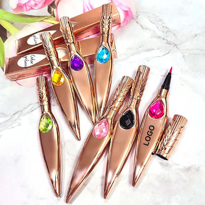 7 Color Liquid Eyeliner Waterproof Dry-Quick Diamond Eye Line Private Label