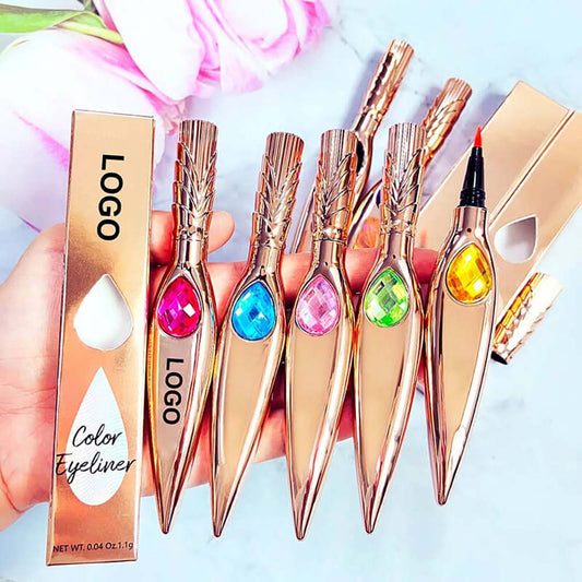 7 Color Liquid Eyeliner Waterproof Dry-Quick Diamond Eye Line Private Label