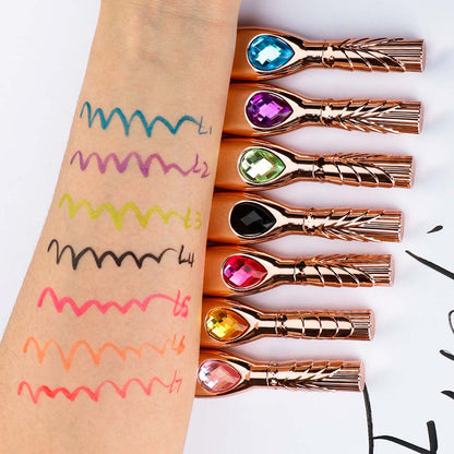 7 Color Liquid Eyeliner Waterproof Dry-Quick Diamond Eye Line Private Label