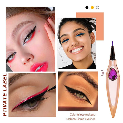 7 Color Liquid Eyeliner Waterproof Dry-Quick Diamond Eye Line Private Label