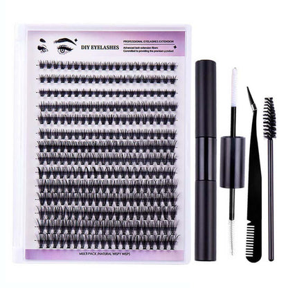 DIY false eyelash lash segmented false lash set thick grafted cruelty free