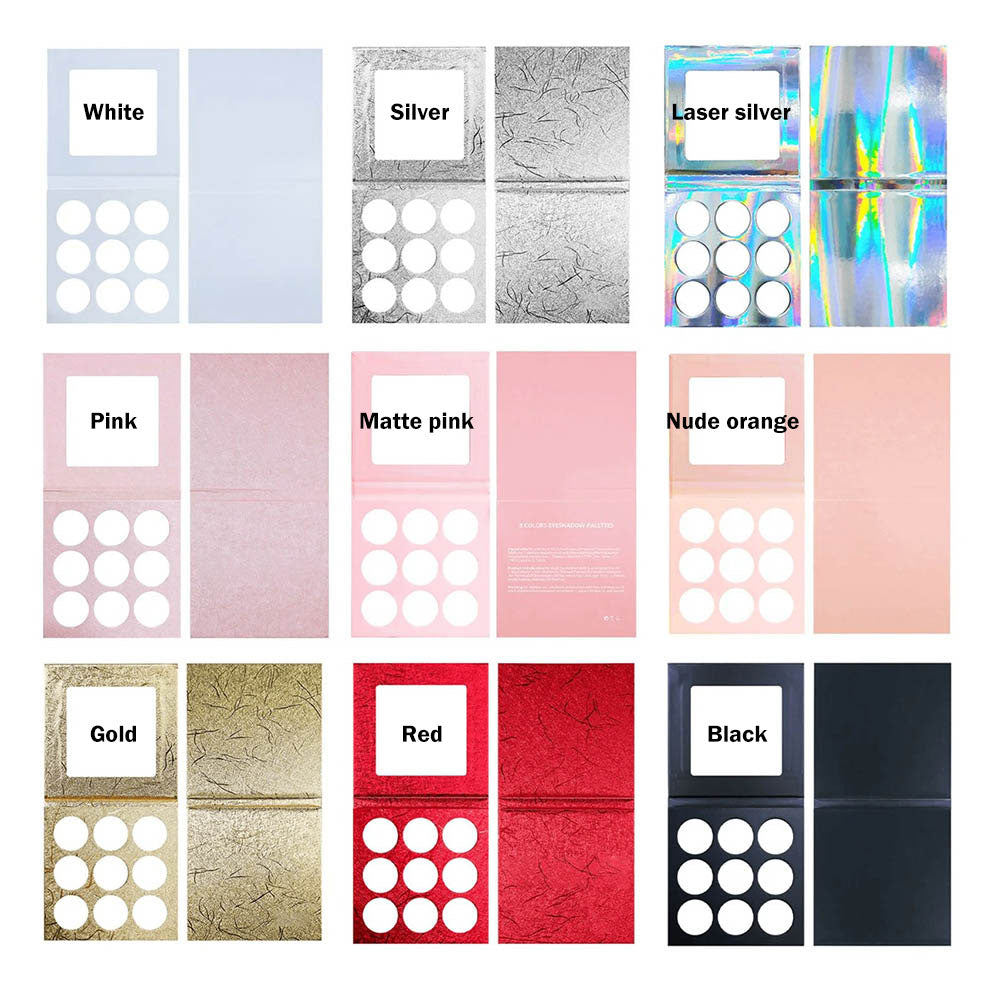 9 Color Diy Eyeshadow Palette 26mm Matte Glitter High Pigment Waterproof