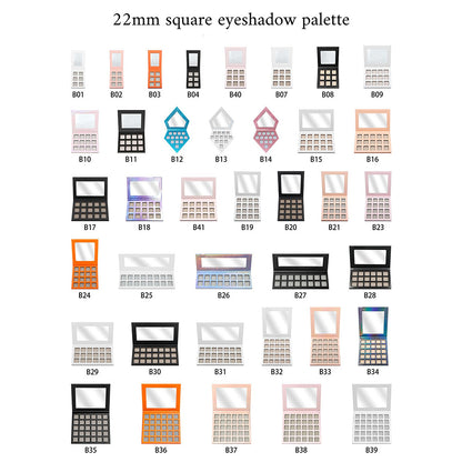 12 Color Diy Eyeshadow Palette Matte Glitter 22mm High Pigmented Waterproof