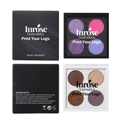 4 Color 26mm Diy Eyeshadow Palette Matte Shimmer High Pigmented Private Label