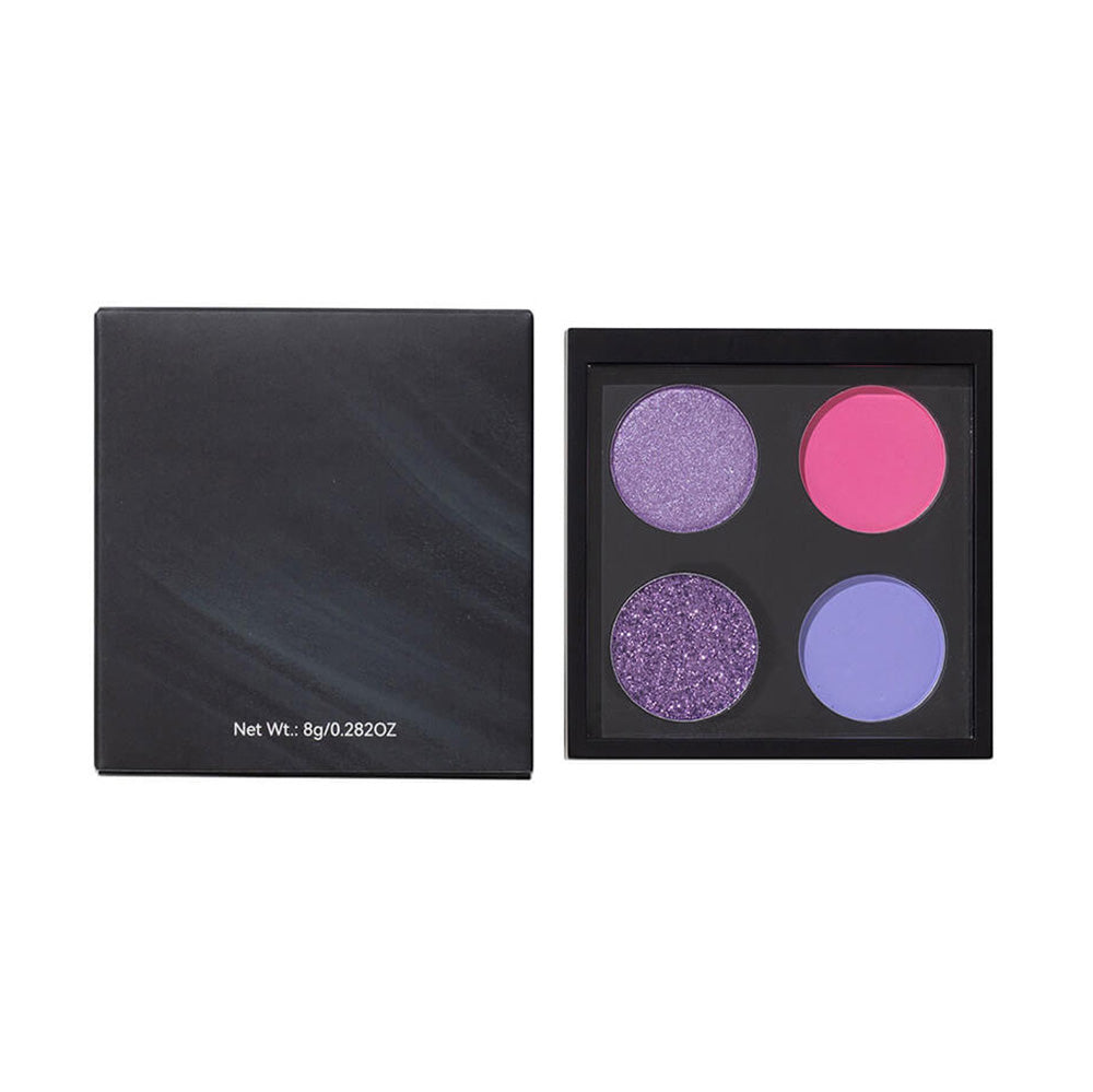 4 Color 26Mm Diy Eyeshadow Palette Waterproof High Pigmented Private Label