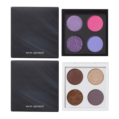 4 Color 26mm Diy Eyeshadow Palette Matte Shimmer High Pigmented Private Label