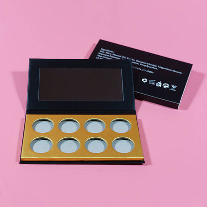8 color DIY eyeshadow palette matte shimmer glitter high pigmented