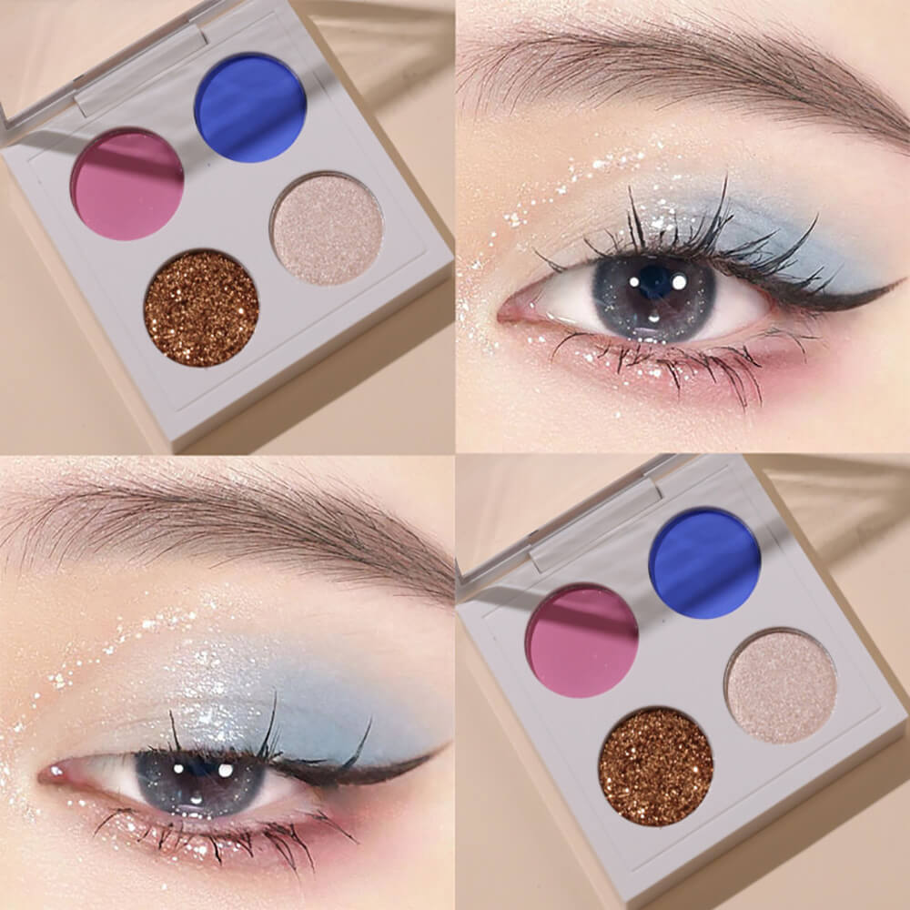 4 color 26mm DIY eyeshadow palette waterproof high pigmented private label