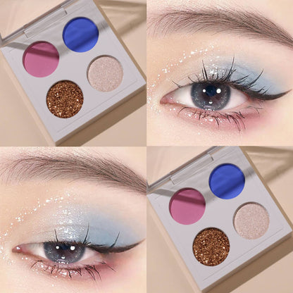 4 color 26mm DIY eyeshadow palette waterproof high pigmented private label