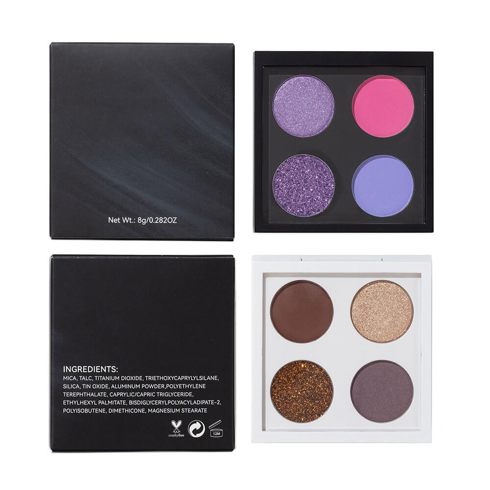 4 color 26mm DIY eyeshadow palette waterproof high pigmented private label
