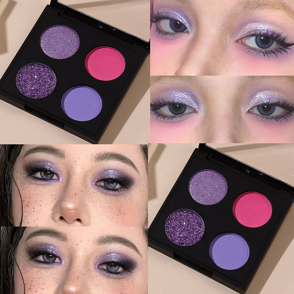 4 color 26mm DIY eyeshadow palette waterproof high pigmented private label