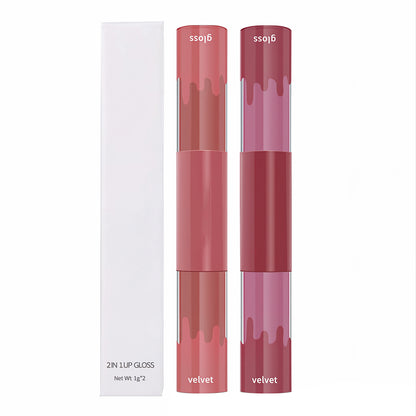 Rouge à lèvres mat 6 couleurs + rouge à lèvres velours double embout longue tenue