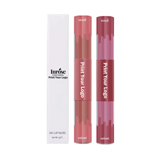 Rouge à lèvres mat 6 couleurs + rouge à lèvres velours double embout longue tenue