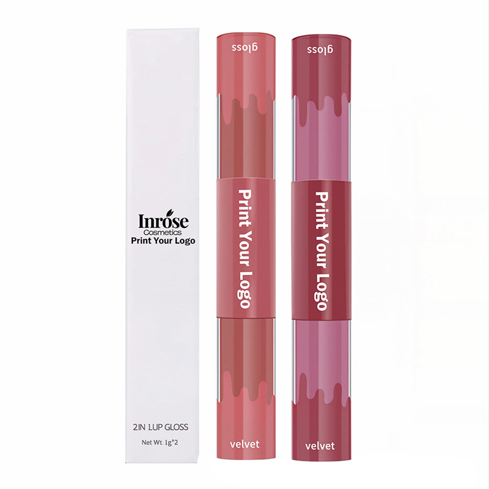 Rouge à lèvres mat 6 couleurs + rouge à lèvres velours double embout longue tenue