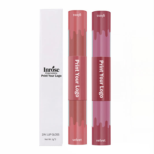 6 Color Matte Lipstick+Velvet Lipstick Double-Headed Long Lasting
