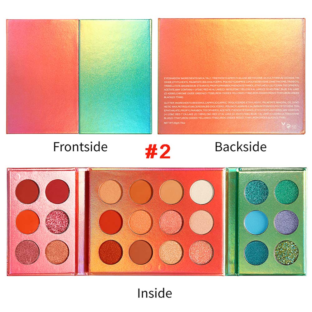 24 Color Double-Door Eyeshadow Palette Foldable Matte Glitter Long Lasting