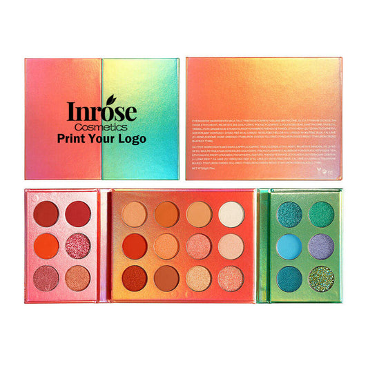 24 color double-door eyeshadow palette foldable matte glitter long lasting