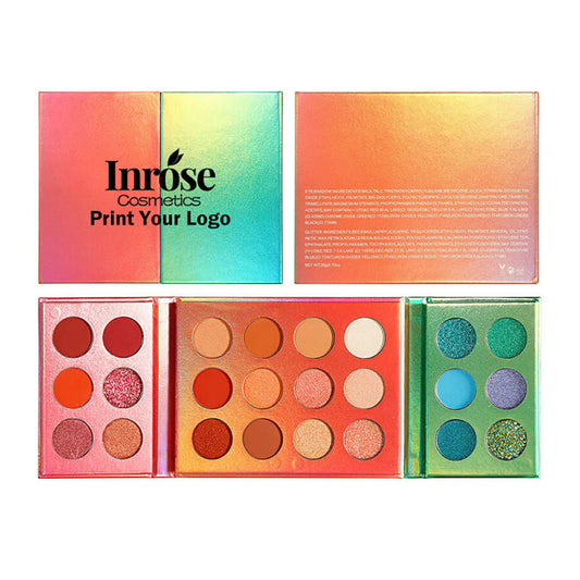 24 Color Double-Door Eyeshadow Palette Foldable Matte Glitter Long Lasting