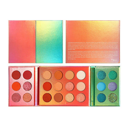 24 Color Double-Door Eyeshadow Palette Foldable Matte Glitter Long Lasting