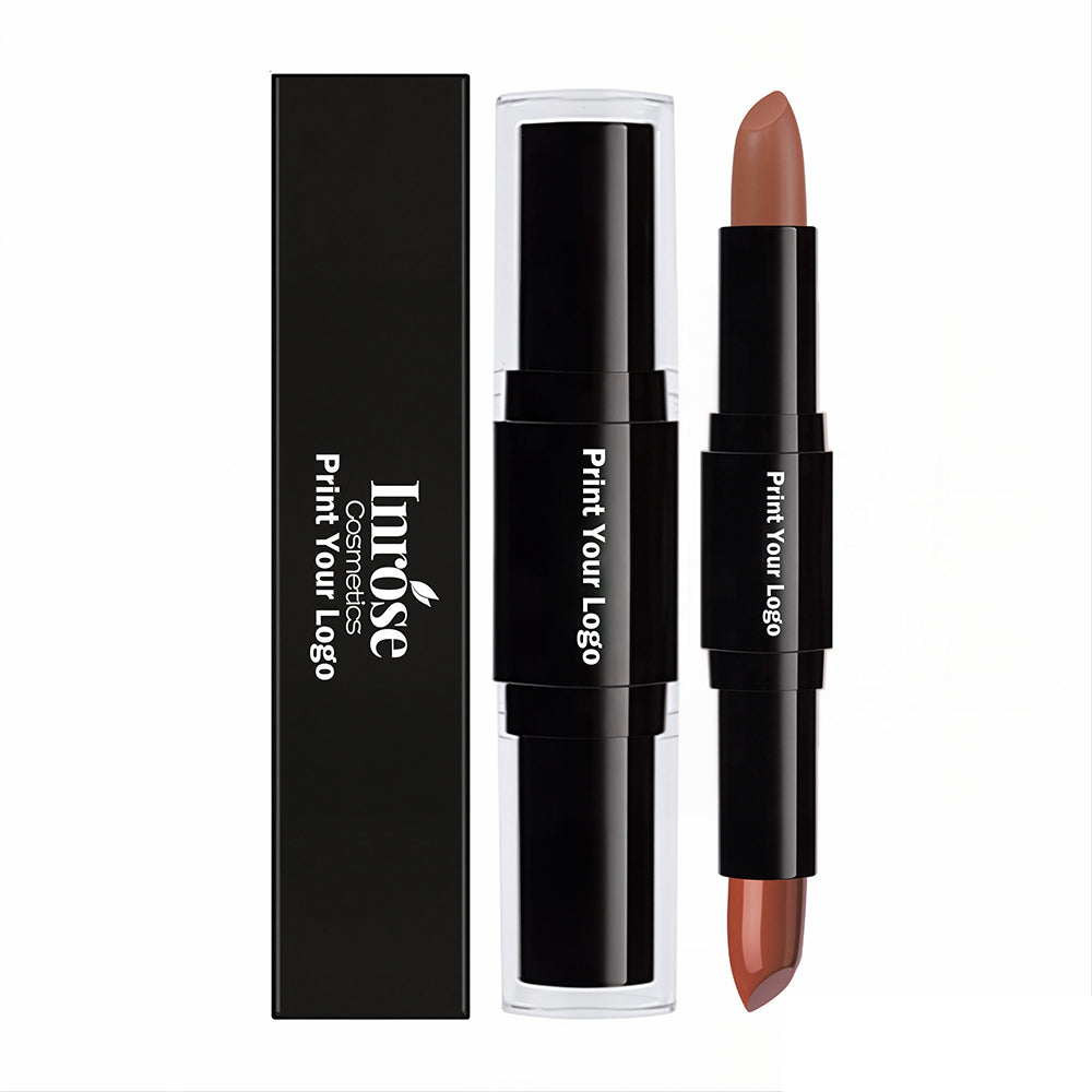 12-Color 2-in-1 Matte & Moisturizing Lipstick Dual Long-Lasting Non-sticky