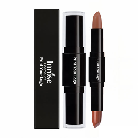 12-Color 2-in-1 Matte & Moisturizing Lipstick Dual Long-Lasting Non-sticky