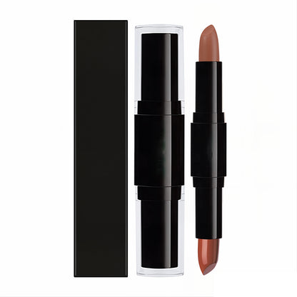 12-Color 2-in-1 Matte & Moisturizing Lipstick Dual Long-Lasting Non-sticky