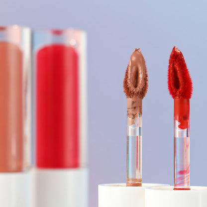 27-Color 2-in-1 DUO Lip Gloss Nude Shimmer with Double Heads Hot Selling