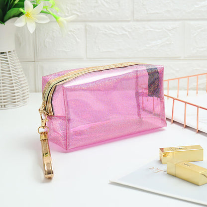 8 color makeup bag pvc zipper storage bag travel waterproof