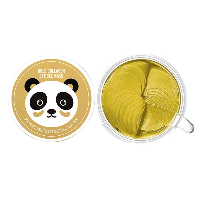 6 color panda eye mask patch crystal seaweed hydrating moisturizing