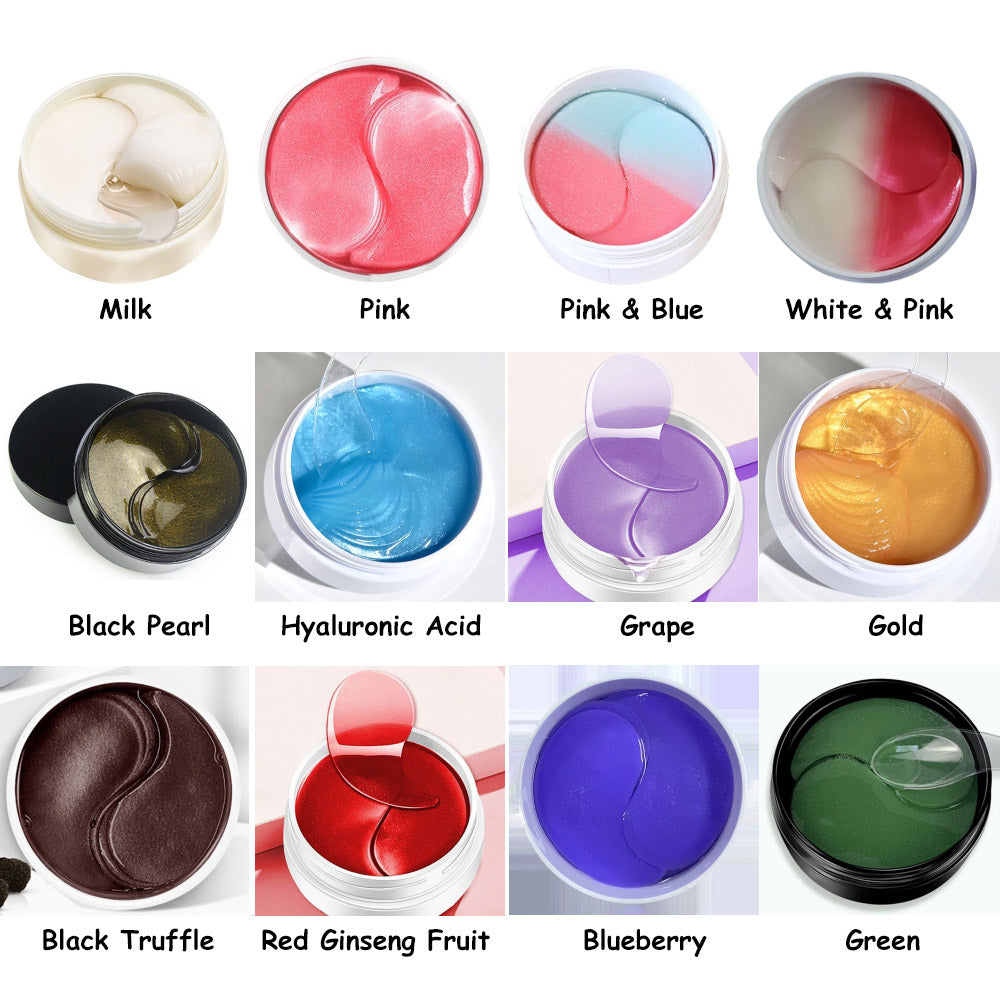 12-color Collagen Green Seaweed Eye Mask Reduce Smooth Moisturizing 60-piece Box