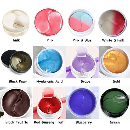12-color Collagen Green Seaweed Eye Mask Reduce Smooth Moisturizing 60-piece Box