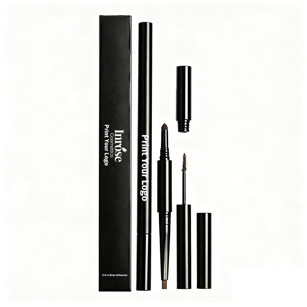 4 Color 3 In 1 Eyebrow Pencil Brow Pen Multi-Function Waterproof Long Lasting