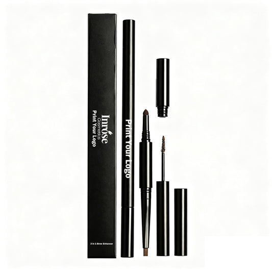 4 Color 3 In 1 Eyebrow Pencil Brow Pen Multi-Function Waterproof Long Lasting
