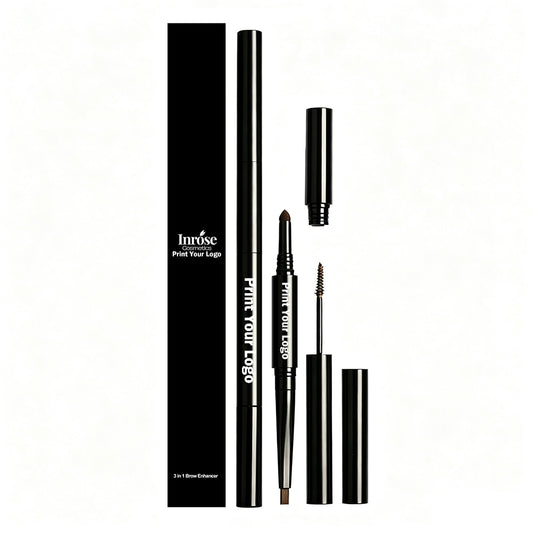 4 Color 3 In 1 Eyebrow Pencil Brow Pen Multi-Function Waterproof Long Lasting